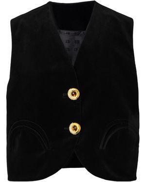 Blazé Milano V-Neck Sleeveless Vest - Black