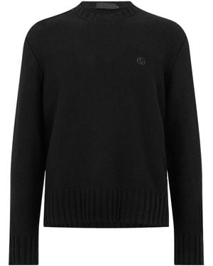 Gucci Crew Neck Knit Sweater - Black