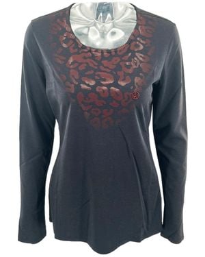Armani Jeans Round Collar And Long-Sleeved T-Shirt - Blue