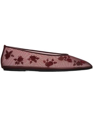 Magda Butrym Mesh Ballet Flats - Red