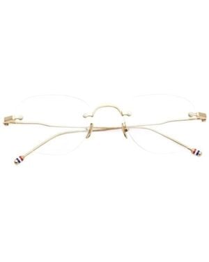 Thom Browne Eyewear Rectangular Frame Glasses - White