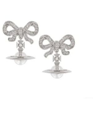 Vivienne Westwood Bow Earrings - White
