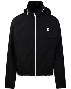 Ami Paris Ami Adc Zip Windbreaker Jacket - Black
