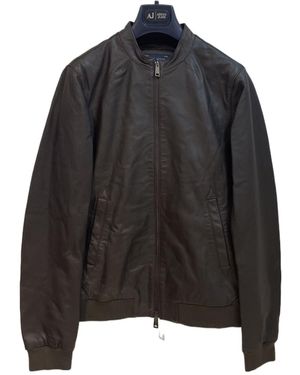 Armani Jeans Long-Sleeved Casual Jacket - Black