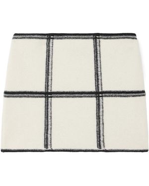 Missoni Checked Wool Mini Skirt - Natural