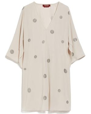 Max Mara Deep V-Neck Blouse - Natural