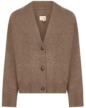 Loulou de Saison Kaia V-Neck Cardigan - Brown