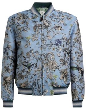 Etro Jacquard Bomber Jacket - Blue