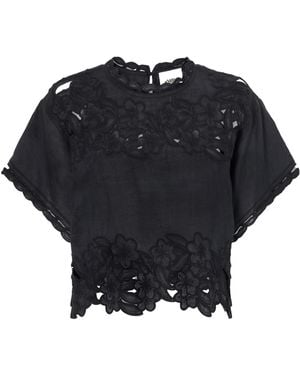 Isabel Marant Relda Openwork Shirt - Black
