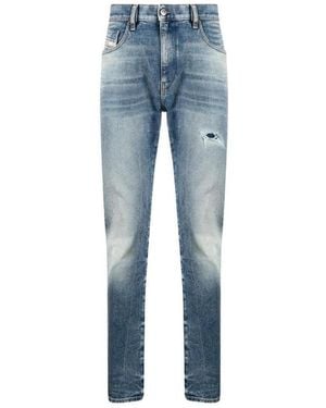 DIESEL D-Strukt Mid-Rise Slim-Fit Jeans - Blue