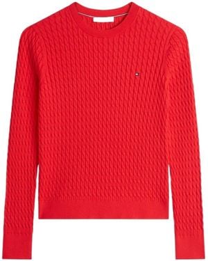Tommy Hilfiger Crewneck Longsleeve Jumper - Red