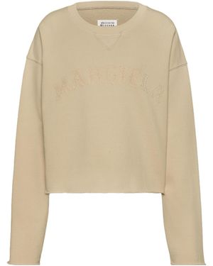 Maison Margiela Firm Long Sleeved Sweatshirt - Natural