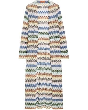 Missoni Viscose Longline Cardigan - White