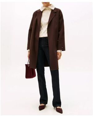 Tommy Hilfiger Belted Overcoat - Black