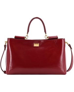 Dolce & Gabbana Logo Plaque Shoulder Bag - Red