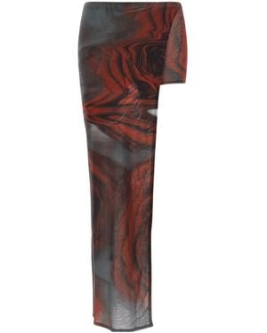 Jean Paul Gaultier Printed Mini Skirt - Brown