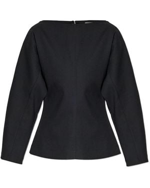 Studio Nicholson Long Sleeved Buttoned Top - Black