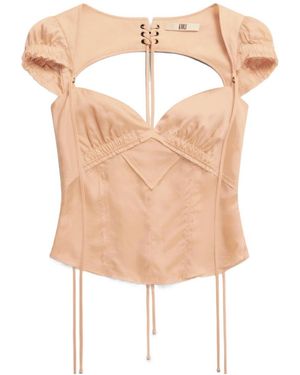 KNWLS Lace-Up Top - White