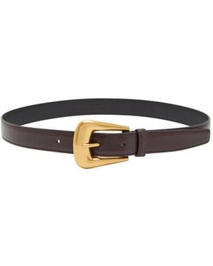 Saint Laurent Narrow Belt - White