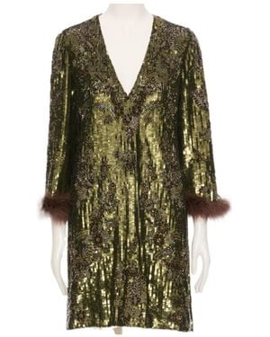 Valentino V-Neck Dress - Green