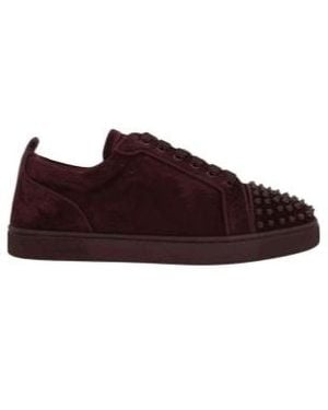 Christian Louboutin Louis Junior Spikes Low-Top Sneakers - Brown