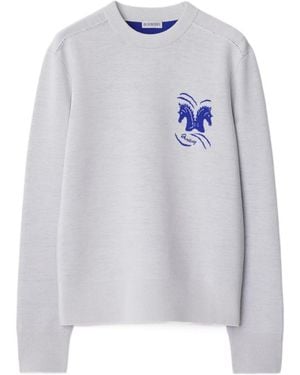 Burberry Mirrored Horse Jumper - White