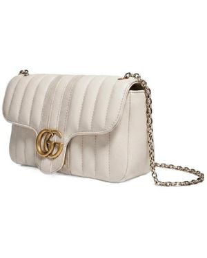Gucci Jetset Gg Marmont Small Shoulder Bag - Natural