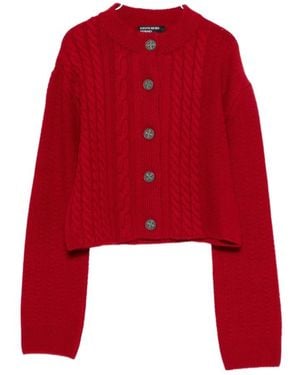 Enfants Riches Deprimes Cropped Cardigan - Red