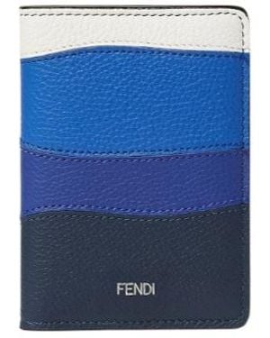 Fendi Colourblock Card Case - Blue