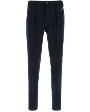 Pt Pantaloni Pleated-Detail Skinny Trousers - Blue