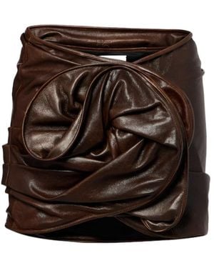 Magda Butrym Pleated Midi Skirt - Brown