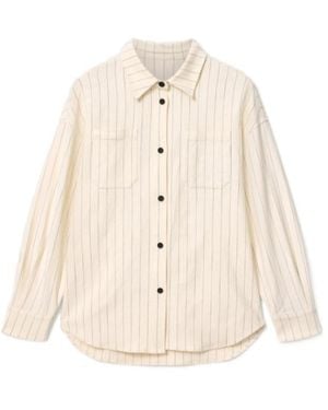 AllSaints Stripe Olga Shirt - Natural