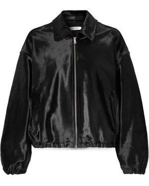 Nour Hammour Luna Cow Hair Jacket - Black