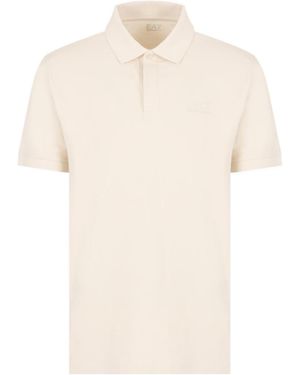 EA7 Raised-Logo Polo Shirt - White