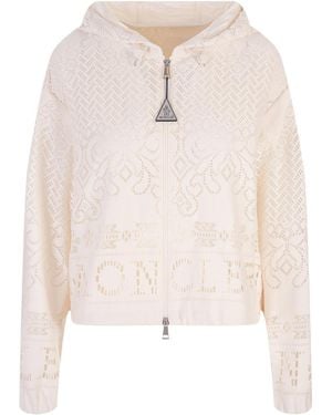 Moncler Zip-Fastening Hooded Jacket - White