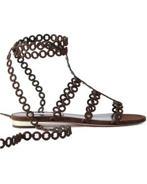 Aquazzura Strappy High-Heel Sandals - Metallic