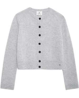 Anine Bing Joye Button-Up Cardigan - Grey