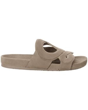 Loewe Ease Monogram Suede Sandals - Brown