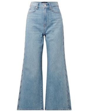 Veronica Beard Taylor Wide-Leg Jeans - Blue