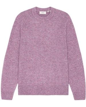 Les Deux Crew-Neck Knit Top - Purple