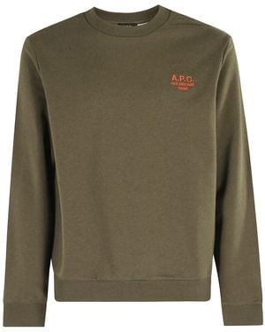 A.P.C. Logo-Print Sweatshirt - Green