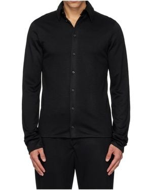 Rier Polar Wool Shirt - Black