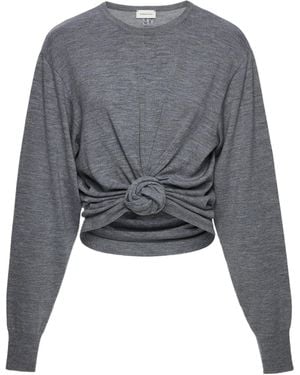 Magda Butrym Knotted Long-Sleeve Top - Grey