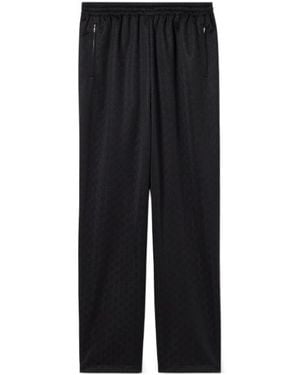 Gucci Gg Jersey Jacquard Leisure Trousers - Black