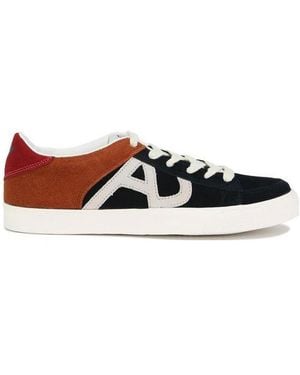 Armani Jeans Stitching Detail Casual Trainers - White