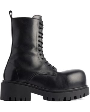 Balenciaga Stomper Ankle Boots - Black