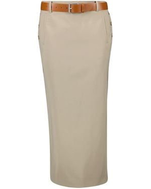 Moschino Belt Loop Skirt - Natural