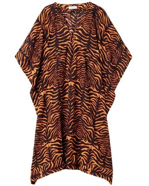 Ulla Johnson Tiger-Patterned Printed Dress - Brown