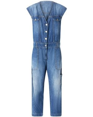 Pinko Sleeveless Denim Jumpsuit - Blue