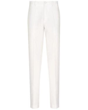 Dior Homme Ankle Slit Detailed Trousers - White